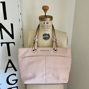 MICHAEL KORS Pink Bedford Top-Zip Leather Tote